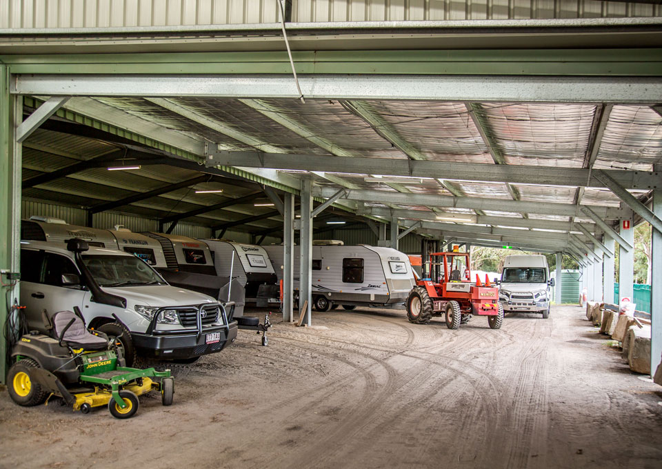 Our premium undercover storage facility is large enough to store up to 50 caravans.